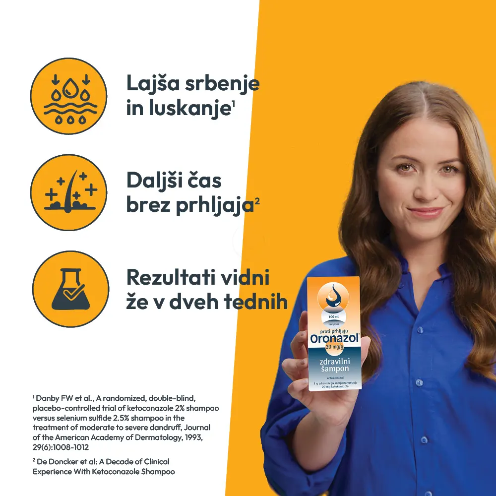 Oronazol 20 mg/g, zdravilni šampon (100 ml)